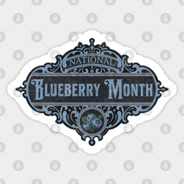 Vintage National Blueberry Month Sticker by HolidayBug